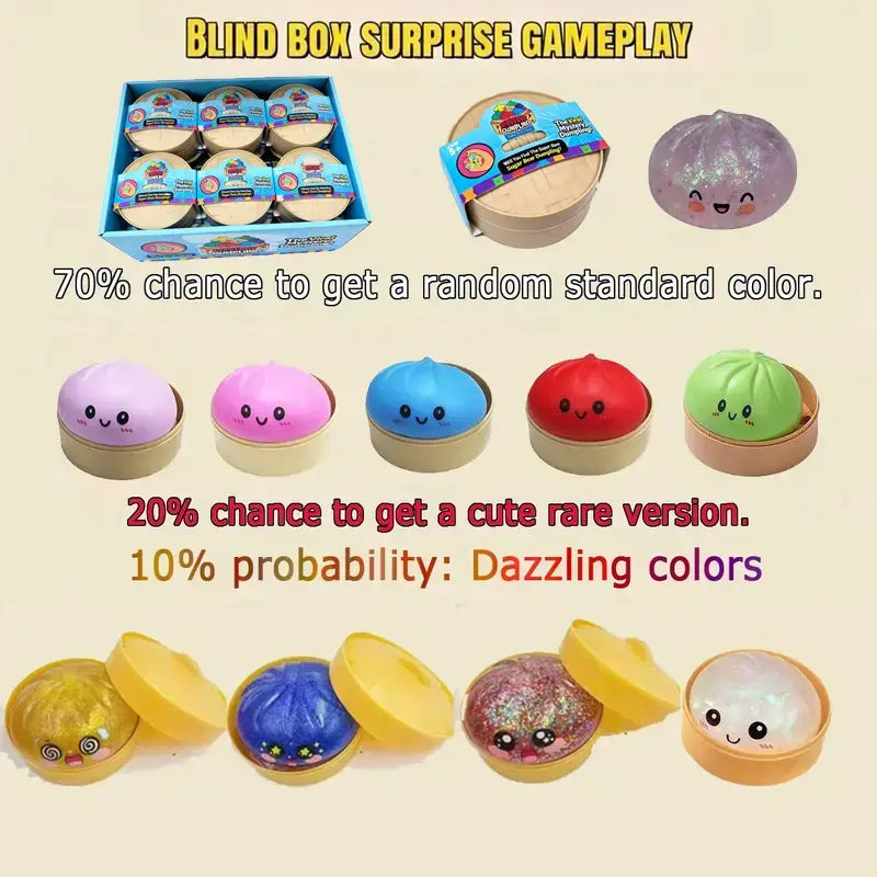 Discover the Joy of Unboxing with the Expressive Big Dumpling Squishy - A Fun Mystery Fidget Toy for Stress Relief and Surprise Gifts!